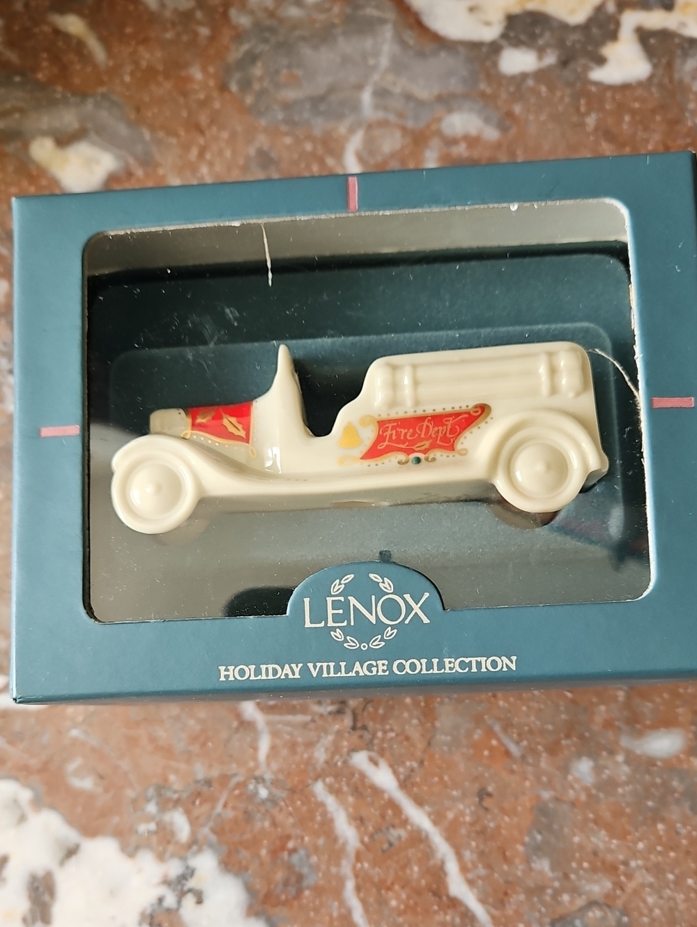 Vintage 1991 Lenox Engine Firetruck Village Collection Ornament Made In USA